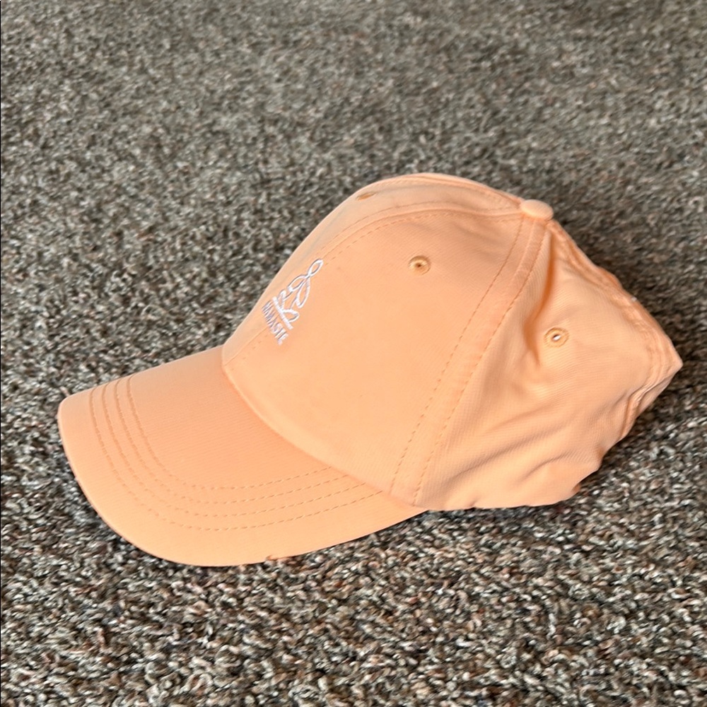 Peach Cap with Embroidered Logo